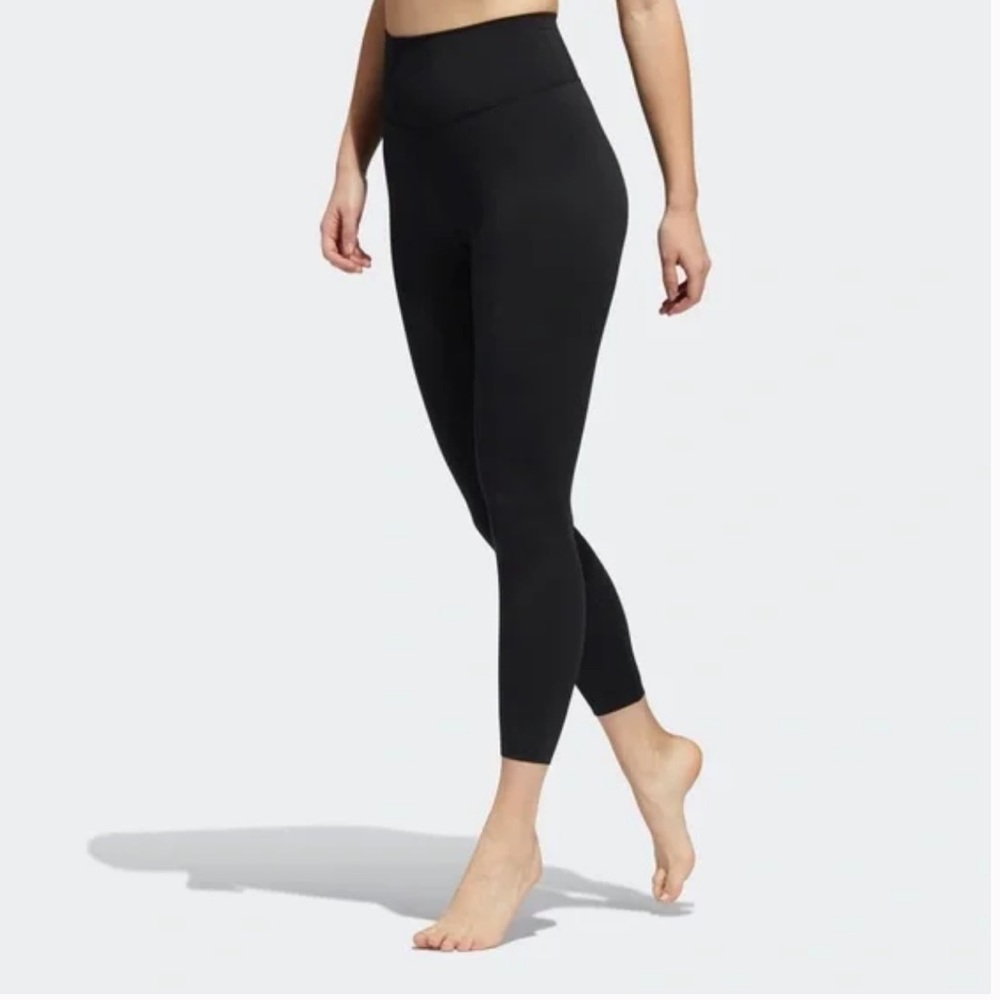 Adidas Climalite Activewear Workout Logo Leggings Black